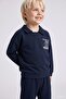 Printed Long Sleeve Sweatshirt Top Elastic Cuffed Sweatpants 2-Piece Set Baby Boy F9437A525Wn - 2