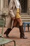 Strada Brown Matte Slip-On Boots (8 cm Heel Height) Daily Use Boots and Shoes