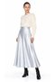Women's High Waist Baby Blue Long Viscose Satin Skirt - 7