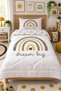 Rainbow Patterned Double-Sided 160X220 cm Sleeping Set, Single Quilted Quilt Without Sheets - 5