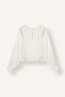 Regular Fit Ruffle Lace-Up Maroken Long Sleeve Basic Blouse I8124Ax26Au - 2