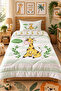 Cute Giraffe Patterned Double-Sided 160X220 cm Sleeping Set, Single Quilted Quilt Without Sheets - 6