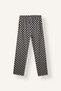 Boxy Fit Short Sleeve Printed Top Checkered Pattern Bottom 2-Piece Pajama Set I3018Ax26Au - 8