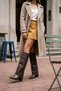 Strada Brown Matte Slip-On Boots (8 cm Heel Height) Daily Use Boots and Shoes - 5