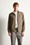 Regular Fit High Collar Zippered Coat G4130Ax26Sm - 3