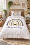 Rainbow Patterned Double-Sided 160X220 cm Sleeping Set, Single Quilted Quilt Without Sheets - 3
