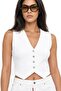 Mixray Buttoned V-Neck Short Top - 4