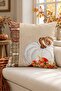 Autumn Themed 43X43 Velvet Cushion Cover - 3