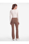 High Waist Slim Fit Flared Sports Leggings with Stitching Detail - 3