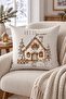 Let It Snow Figured Digital Printed Double-Sided Velvet Cushion Cover - 43X43 cm - 2