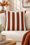 Double-Sided Printed Velvet Texture Autumn and Stripe Pattern Throw Pillow Cover