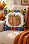 Autumn Themed 43X43 Velvet Cushion Cover - 2