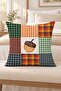 Autumn Themed 43X43 Velvet Cushion Cover - 4