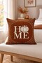 Double-Sided Printed Velvet Texture Autumn and Pumpkin Pattern Throw Pillow Cover - 4