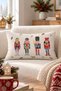 New Year Patterned Double-Sided Printed Velvet Throw Pillow Cover - 35X55 cm |   Soft Touch, Stylish Design
