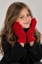 Plush Children's Gloves 4-9 Years Old Red