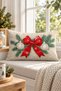 New Year Patterned Double-Sided Printed Velvet Throw Pillow Cover - 35X55 cm |   Soft Touch, Stylish Design - 3