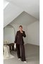 Four Button Women's Jacket and Pants Suit - 5