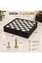 Luxury Metal Chess Set with Storage Box, Chrome Plated, Classic Gold Themed Figures – Marble Patterned Base 20 Cm. - 7
