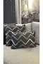 Ria Smoked Gray Zigzag Tassel Detailed Throw Pillow Cover 1 Piece - 6