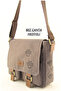 Unisex Brown Canvas Paw Print Waterproof Postman Business School Briefcase Laptop Bag **Cloth Bag with Gift