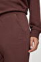Jatavia Dark Brown Embroidered Standard Fit Women's Sweatpants with Elasticated Cuffs - 4