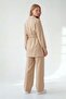 Jacket Suit with Stone Embroidery on the Collar Dark Stone - 2