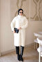 Ecru Buttoned Angora Soft Knitwear Cardigan - 2