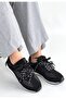 Jeat Lux Black Nubuck Lace-Up Women's Sneaker - 4