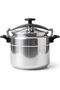 Pressure Cooker Eco, 12L Silver Aluminium Pressure Cooker with Lid and Whistle