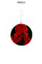 Christmas Ornament Candy Red Velvet Ribbon Round Green 13 cm - 2