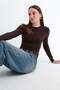 Crew Neck Basic Blouse B1496-Dk2