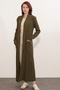 15690 Long Knitwear Cardigan - Khaki