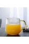 350 Ml Heat Resistant Striped Cup with Black Handle Borosilicate Coffee Tea and Presentation Cup - 3