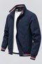 Classic Zip-Up Transitional Men's Jacket & Coat Navy - 2