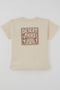 Boy's T-Shirt with Embossed Desert Adventure Theme and Printed Back, Ages 1-4, Cream - 3