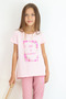 Girl's Tights Set with Floral Print, 5-10 Years, Pink - 3