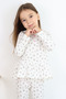 Girl's Tights Set with Floral Pattern and Ruffle Detail at the Leg, 3-7 Years, White - 6