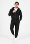 Unisex Black Zip-Up Jacket Tracksuit Set