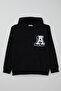 Boy's Sweatshirt with Letter a Embroidery and Emblem, Ages 9-14, Black - 5