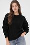 Mixray Hair Braid Patterned Ribbed Knit Sweater
