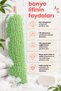 Super Flexible Green Bath Loofah Suitable for All Skin Types Shower Loofah Unisex 20X30 cm - 3