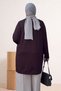 68052 Plus Size Ribbed Modal Tunic in Own Fabric - Brown - 5