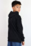 Boy's Sweatshirt with Letter a Embroidery and Emblem, Ages 9-14, Black - 3