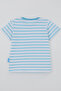 Boy's T-Shirt with Patches and Stripes, 1-3 Years, Turquoise - 7