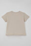 Boy's Shorts Set with Lettering Printed Shorts and Lacing Accessories, 1.5-5 Years Old, Beige - 7