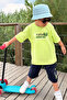 Boy's Shorts Set with Text Print, Ages 3-7, Pistachio Green - 3