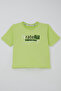 Boy's Shorts Set with Text Print, Ages 3-7, Pistachio Green - 6