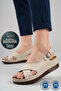 Women's Orthopedic Stylish Comfort Model Anatomical Comfortable Sole Short Heel Daily Sandals Slippers