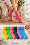 5" Pair Women's Ribbed Curved Bamboo Socks Set (EXTRA CASUAL) - 2